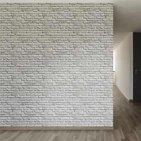 Aged White Brick Brick Wallpaper White Brick Faux Brick Walls