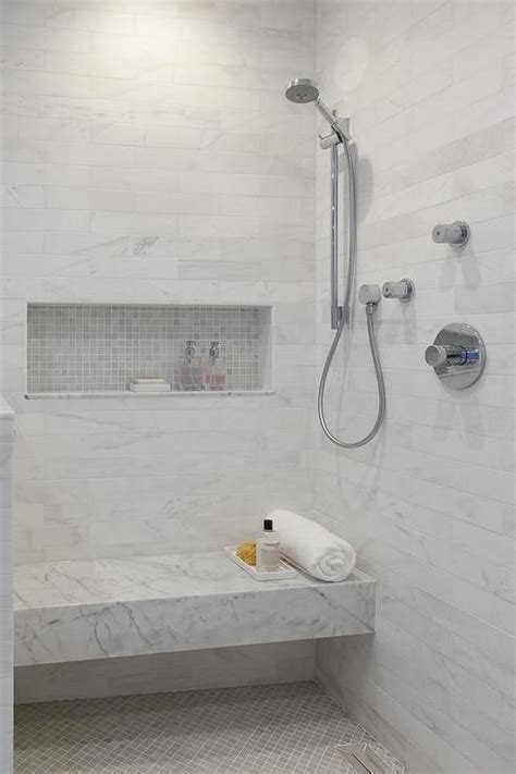 Alibaba.com offers 1,608 marble shower bench products. Gray marble grid tiled shower niche displayed over a thick ...