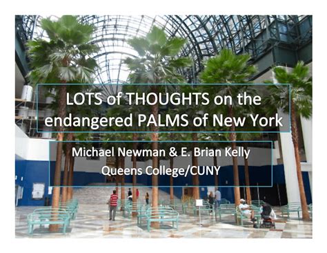 Pdf Lots Of Thoughts On The Endangered Palms Of New York