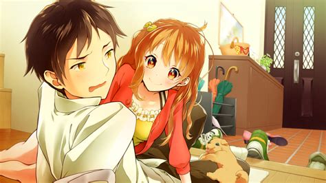 Download 1280x720 Anime Couple Romance Lying Down Wallpapers Wallpapermaiden