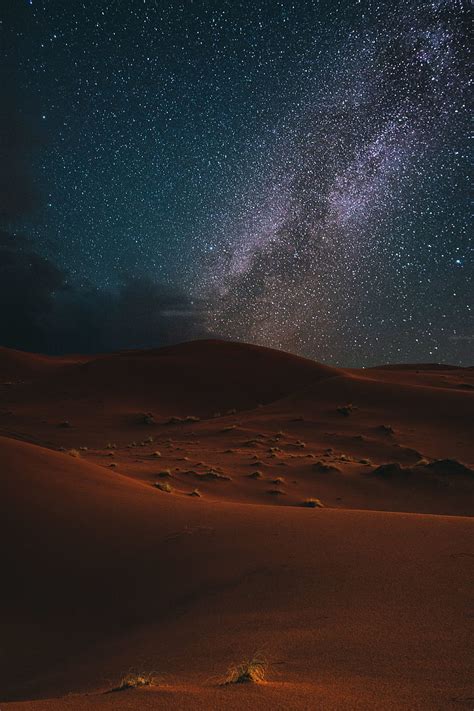 Desert Night Milky Way Starry Sky Hd Phone Wallpaper Pxfuel