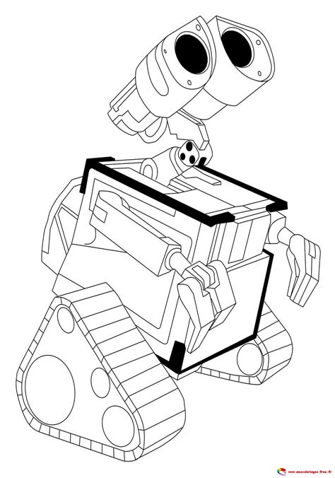 Wall-E coloring pages for kids - Wall E Kids Coloring Pages