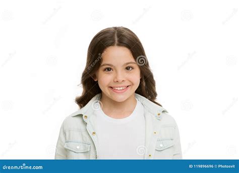 Brilliant Smile Child Charming White Smile Isolated White Background