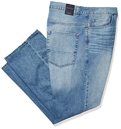 Nautica Mens Big And Tall 5 Pocket Relaxed Fit Stretch Jean Hook Line