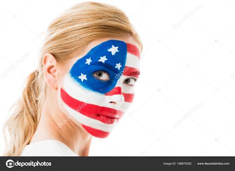Images American Flag Face Paint Young Girl American Flag Face Paint