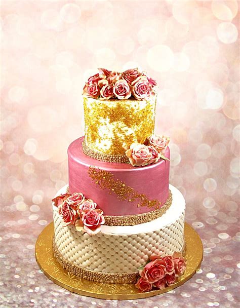 Pink And Gold Cake Pink And Gold Cake Cake Cake Creations Gold Cake
