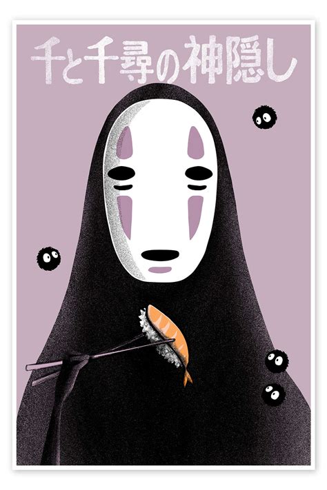 Kaonashi No Face Spirited Away De Paola Morpheus En Poster Tableau
