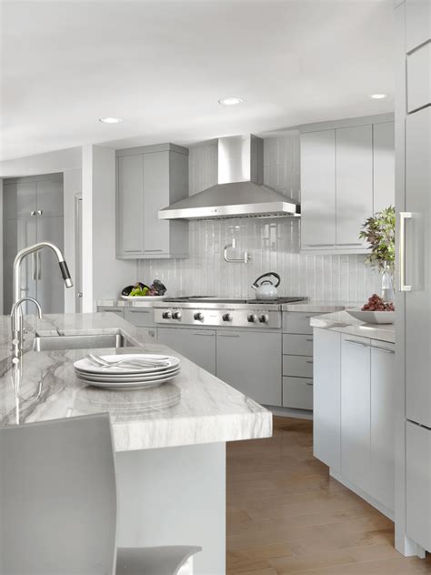 Cabinets are one of the most important parts of your home, irrespective of where they are installed. Dovetail Gray Cabinets, Modern Kitchen featuring Beck ...