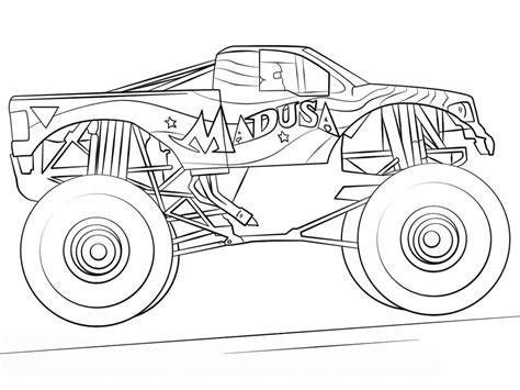 Madusa Monster Truck Coloring Page Download Print Or Color Online