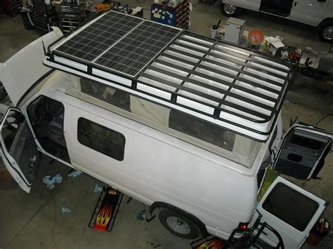 Astro Van Custom Roof Rack With Solar Panels Van Roof Racks Modern