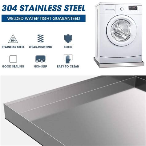 Stainless Steel Washing Machine Drain Pan Washer Machine Floor Tray