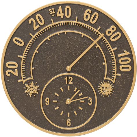 Get it as soon as mon, jun 21. Outdoor Thermometer and Clock - Solstice in Patio Thermometers