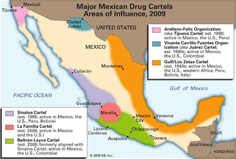 Mexico Drug Cartel Territory Map