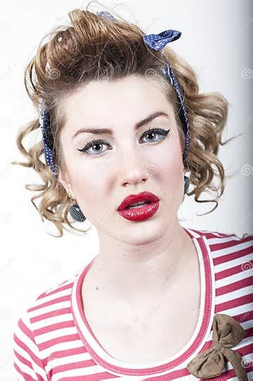 Portrait Of Pin Up Girl Stock Photo Image Of Glamour 29036880