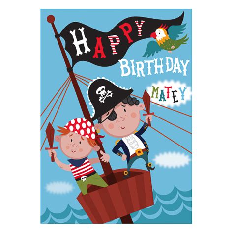 Pirates Birthday Card Greeting Cards