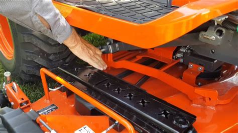 How To Install And Remove The Drive Over Deck On A Kubota Bx2670 Youtube