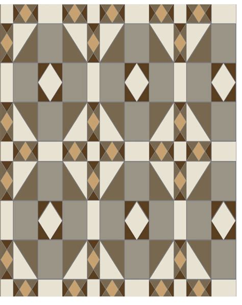 Original Style Victorian Floor Tiles Colchester Pattern