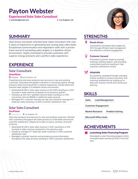5 Solar Sales Resume Examples & Guide for 2023