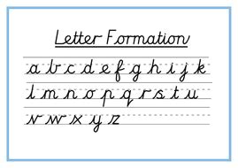 To get the idea of connecting letters that use the short dip or a connecting loop at the midpoint or midline. Cursive Letter Formation Word Mats | Teaching Resources