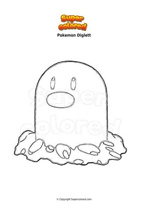 Diglett Pokemon Coloring Page Coloring Pages