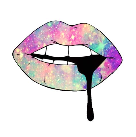 Lips Colorful Neon Ftestickers Tumblr Png Freestickers