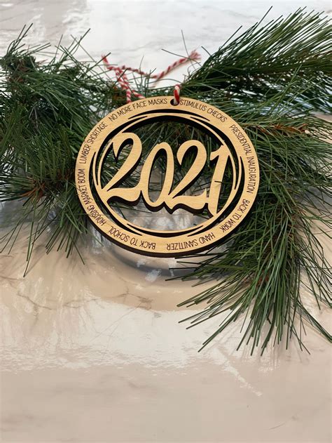 2021 Ornament Annual Christmas Ornament Major Events Etsy