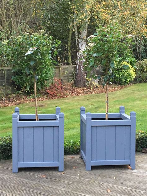 Two metal versailles planters, two each versailles planter comes with a plastic inner container, into which you will plant your flowers. Handcrafted Versailles Planters made by Mark Turner | Garden planter boxes, Wood planters ...