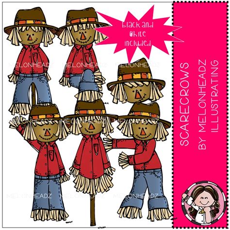 Scarecrows Clip Art Mini Melonheadz Illustrating