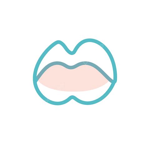 Line Of Mouth Vector Illustration In Vector Lick Lineal Icon Flat