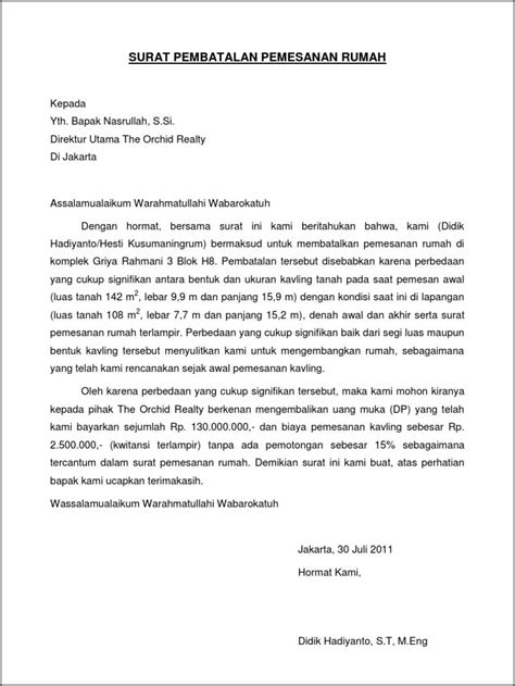 Contoh Surat Pembatalan Perjanjian Jual Beli Tanah Surat Perjanjian Hot Sex Picture