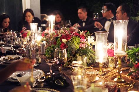 Hang them on walls and place them on tables as centerpieces. MASQUERADE DINNER PARTY | Elegant christmas dinner ...