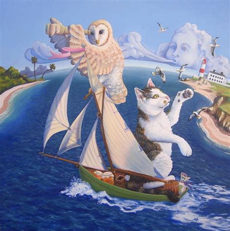 The Owl And The Pussycat Painting By James Derieg Fine Art America