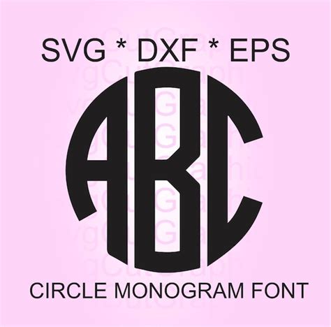Free Circle Monogram Font Download For Silhouette Nar Media Kit