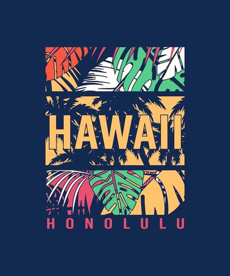 Premium Vector Hawaii Honolulu Tropical Background Illustration