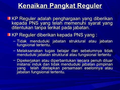 Pegawai kerajaan yang diperakukan kenaikan pangkat perlu melepasi tapisan keutuhan pihak suruhanjaya pencegahan rasuah malaysia (sprm) dan beberapa syarat yang ditetapkan jabatan perkhidmatan awam (jpa). PNS Wajib Tahu!!, Kenaikan Pangkat Reguler PNS Bakal ...