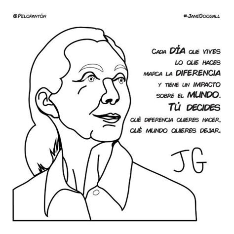 Jane Goodall Mujer En La Ciencia Dibujalia