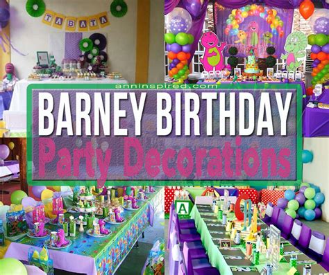 Barney Birthday Party Decorations Ann Inspired