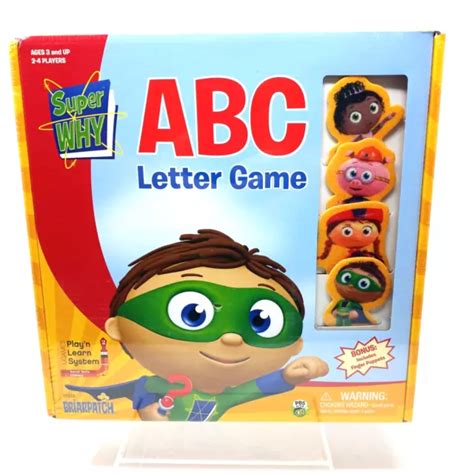 Super Why Abc Letter Game Board Pbs Kids Finger Puppets The Power To