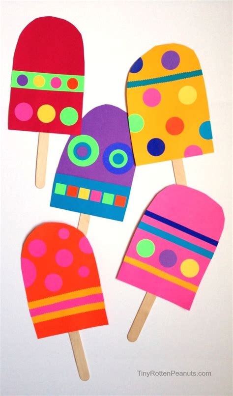 Giant Paper Popsicle Craft Arts And Crafts Popsicle Crafts Toddler