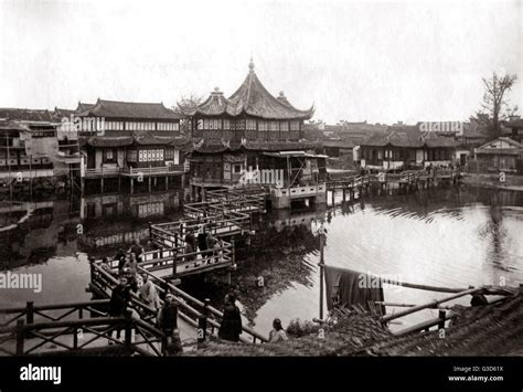 Tea House Shanghai China Circa 1880s Stock Photo Alamy