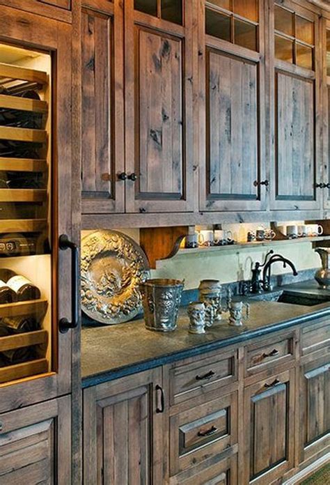 The other reason, probably that it also promises a warm atmosphere all the. 36 Beautiful Rustic Kitchen Cabinets (With images ...