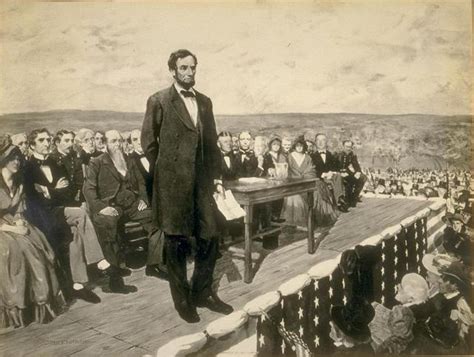 depiction of lincoln delivering the gettysburg address gettysburg address gettysburg obama