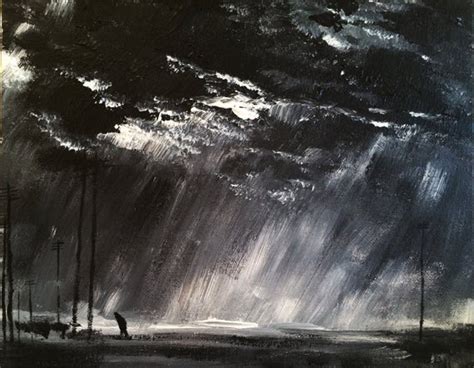 Items Similar To Contemporary Abstract Painting Dark Sky