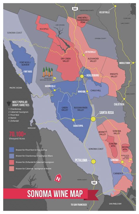 Sonoma Wine County Map Avas Wine Map Sonoma Wine Wine Folly