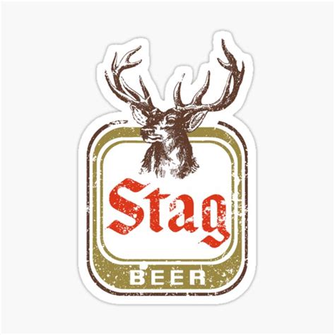 Stag Beer Sticker For Sale By Ssenseii Redbubble