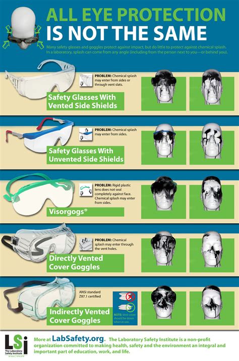 Eye Protection Options Poster Lab Safety Institute