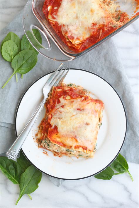 Four Layer Cheesy Spinach Lasagna For Two Zen And Spice