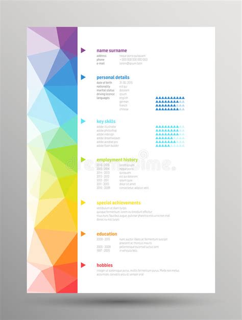 Backgrounds available in hd and 4k quality. Resume - Curriculum vitae stock vector. Illustration of ...