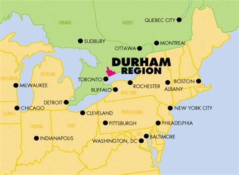 Map Of Durham Region Verjaardag Vrouw 2020