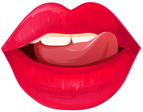 Lip Kiss Clip Art Tongue Png Download 80006252 Free Transparent